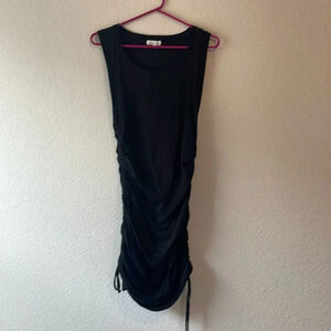 Good American size 4 black tank dress with drawstring sides